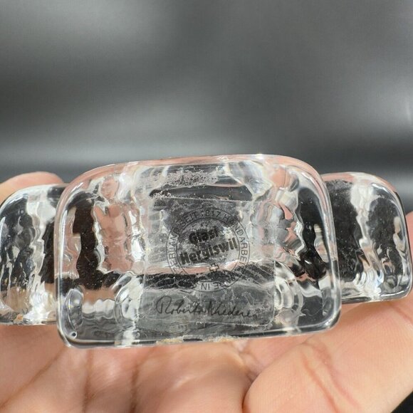 Glasi Hergiswil Handblown Clear Glass Roberto Niederer Tea Light Holder Single - Picture 6 of 11